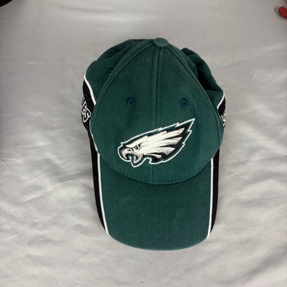 Philadelphia Eagles NFL Team Apparel Hat Green Black Adjustable Baseball Cap